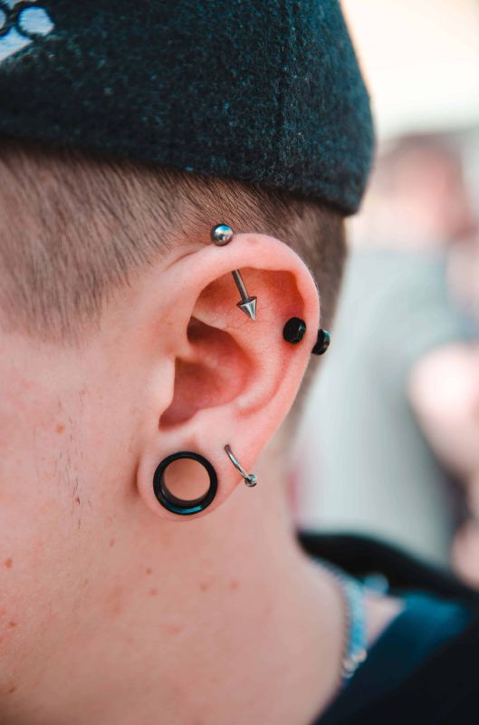 double gauged ears
