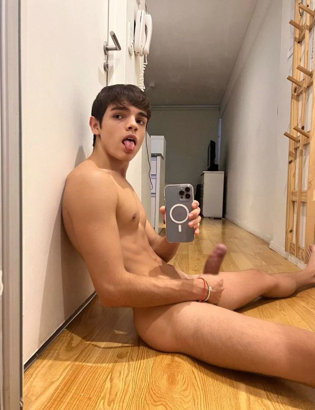 guy stroking cock