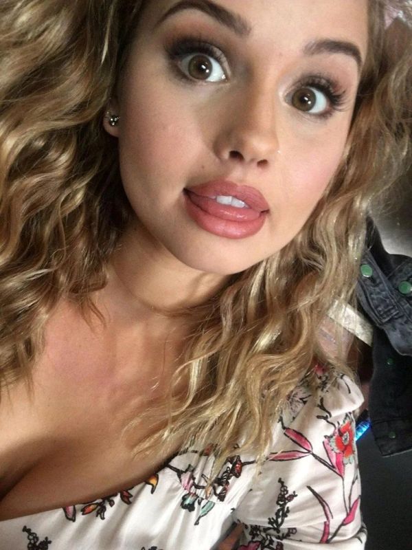 woman mouth open tongue you