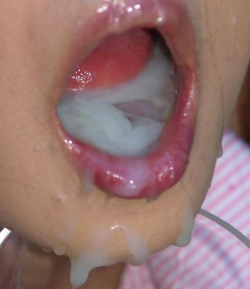 cum shot on tongue