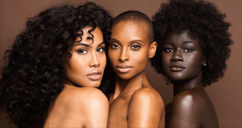 black skin hues