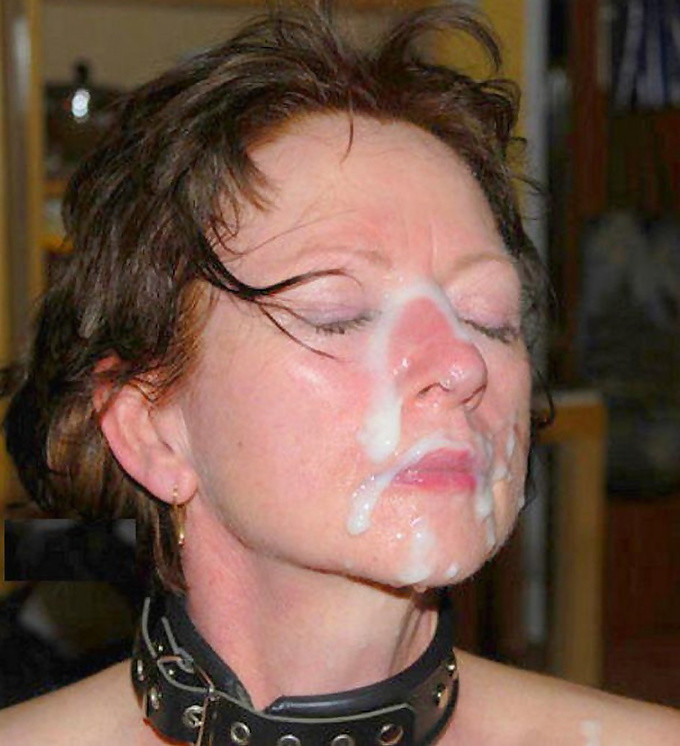 close up cum on face