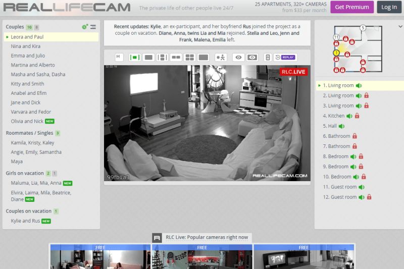 currently live streaming home camera