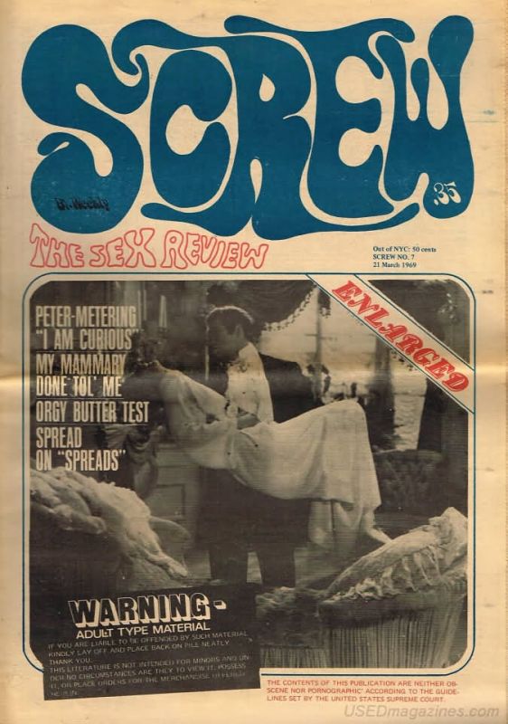 vintage copies of screw magazine