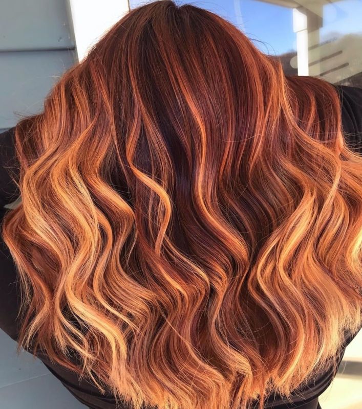 redhead with blonde hair