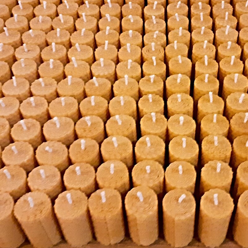 homemade beeswax candles