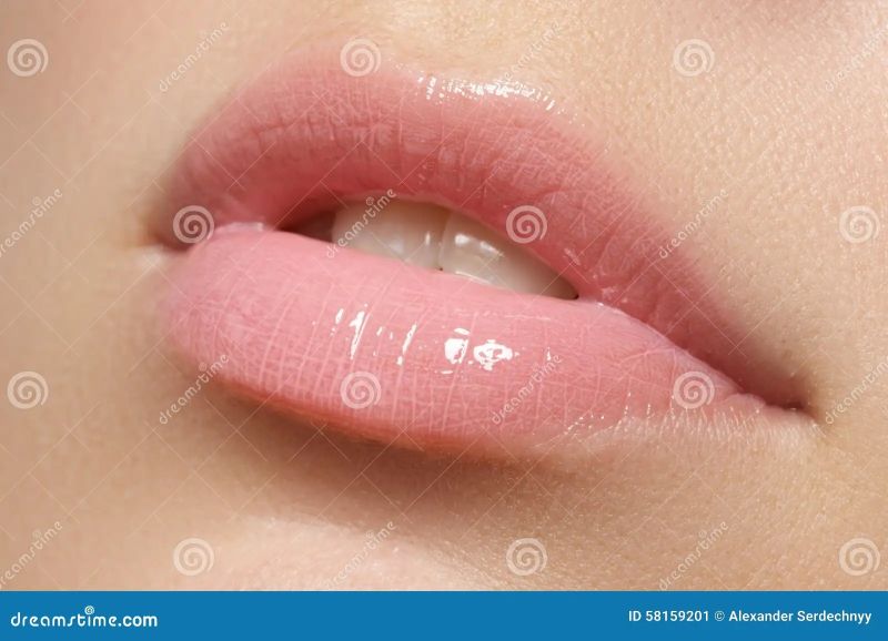 smiling beautiful women faces red lips