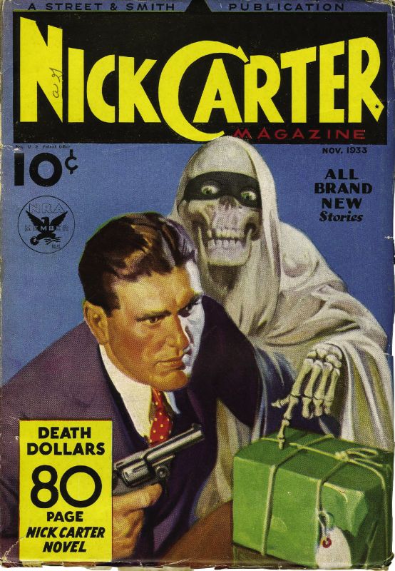 vintage detective magazine illustration