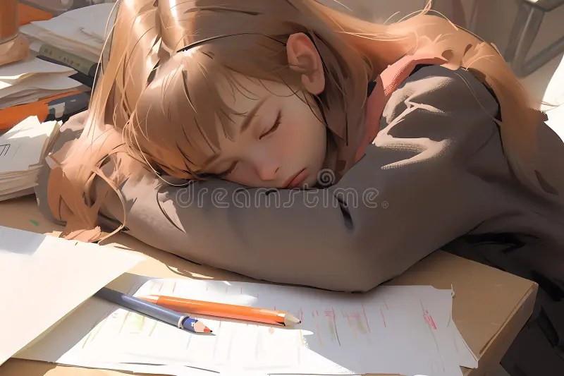 sick anime girl