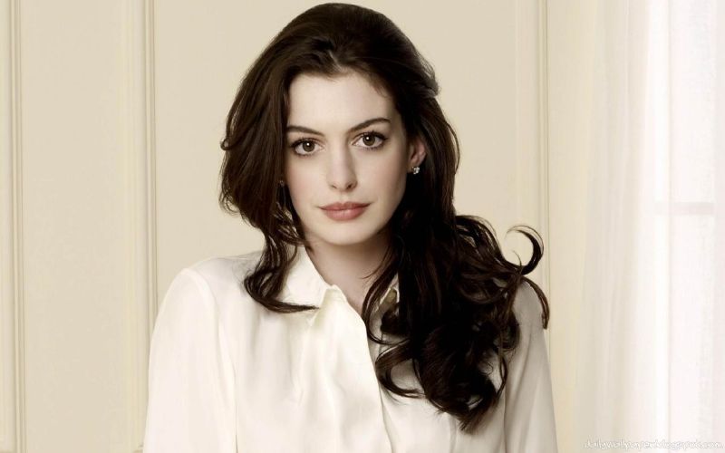 anne hathaway in a gown