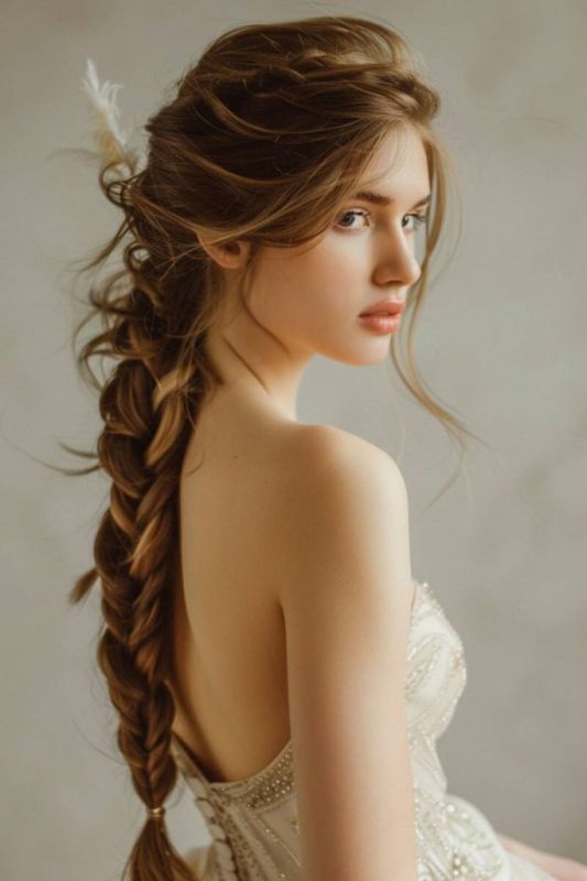 hair styles for strapless dress