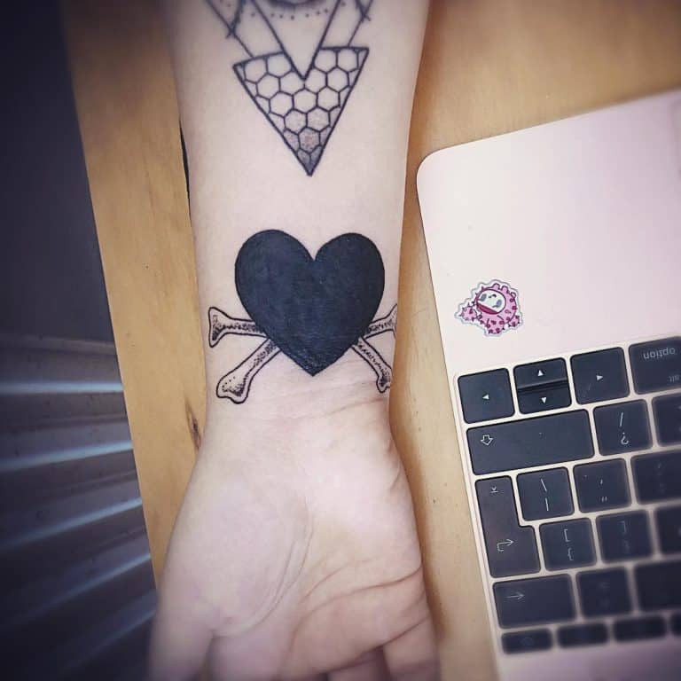 abstract heart tattoos