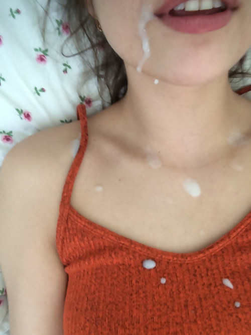 wearing cum face