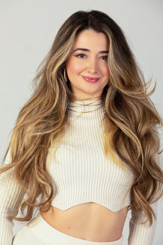 woman with curly blonde hair