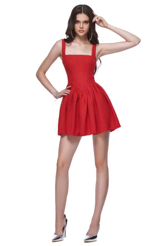 minikleid rücken dekoltee