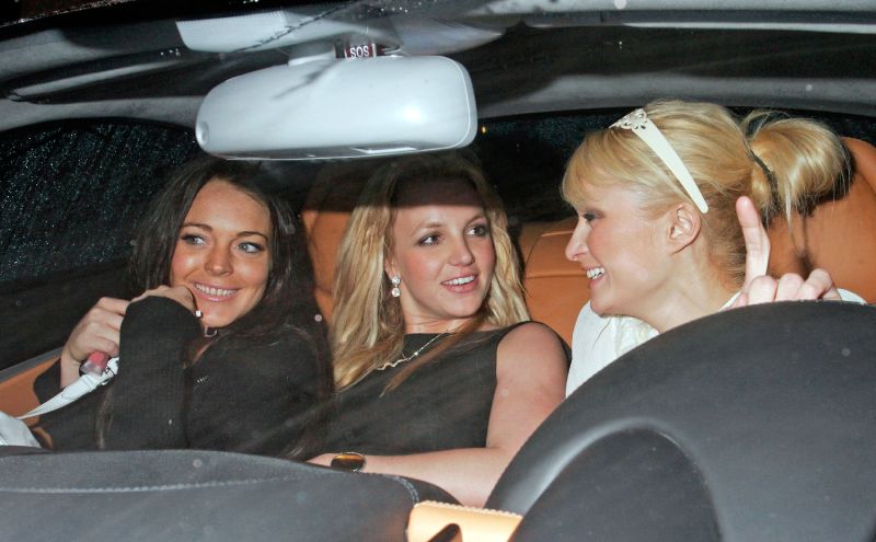 paris hilton out of car legs