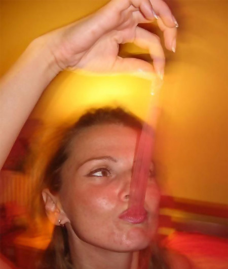 a used condom with an x on it
