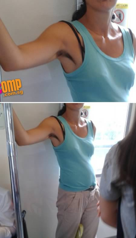 blue armpit hair