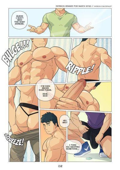 flexing muscles cartoon